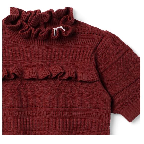 Janie and Jack Girls 7 "The Heights" Ruffle Puff Sleeve Knit Top NWT - Picture 2 of 4